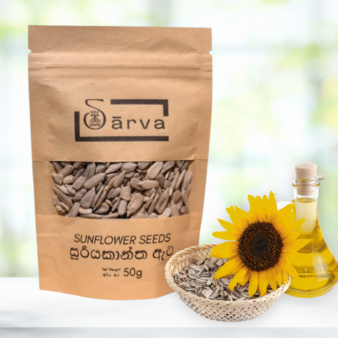 Ceylon Organic House Sunflower seeds pack with sunflower seeds and sunflower oil