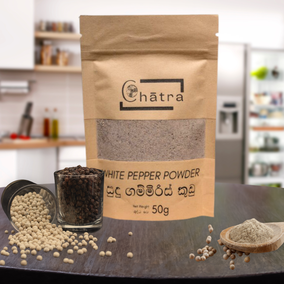 Withe Pepper Poder White pepper powder - 50g – Ceylon Organic House